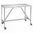 Pedigo Products H-Brace Instrument Tables - Stainless Steel Instrument Table with H-Brace and Casters, No Shelf, 60" x 24" x 34" - SG-95-SS