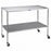 Pedigo Products Instrument Tables with Shelf - Stainless Steel Instrument Table with Shelf and Casters, 36" x 24" x 34" - SG-98-SS