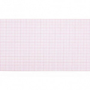 Precision Charts ECG Paper - Z-Fold ECG Paper with Red Grid for AT-2 and AT-2+TX, 8.25" x 11", 150 Sheets / Pad - 2157-017A