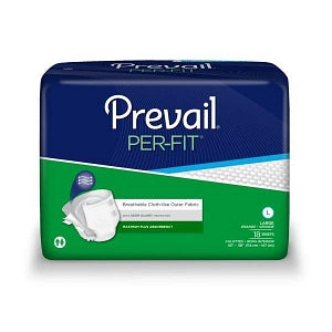 First Quality Products Prevail Per-Fit Adult Briefs - Prevail Per-Fit Heavy Absorbency Brief, Size L, 45" to 58" Waist, 18/Pack - PF013/1