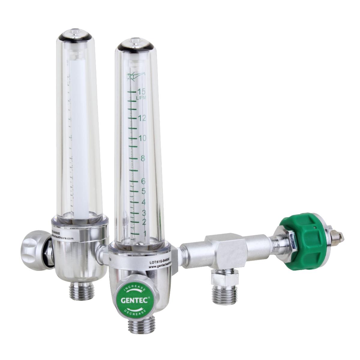 Genstar Technologies Brass Dual Oxygen Flowmeters - Oxygen Dual Flowme ...