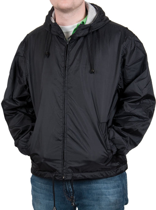 Unisex Fleece-Lined 100% Nylon Hooded Jacket, Wine, Size 4XL	