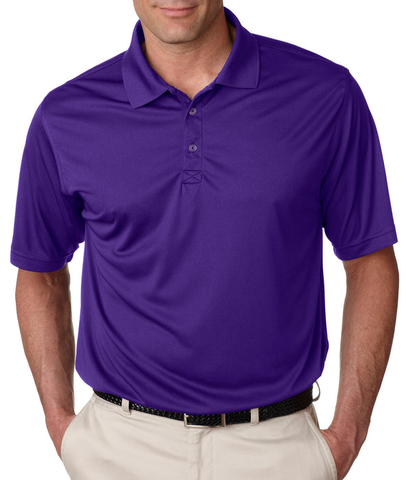 Ultraclub Men's Cool and Dry Interlock Polo - Cool and Dry Sport Performance Interlock Polo Shirt, Men's, Navy, Size L - 8425 NAVY L