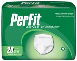 First Quality Products Per-Fit Protective Underwear - Prevail PER-FIT Unisex Protective Underwear, Extra Absorbency, Size M, 34" to 44" Waist, 4 Bags of 21 - PF-512
