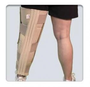 Professional Products Knee Immobilizer - Post-Op Foam Knee Immobilizer with 2 Pockets and Gel, 24" Long - 1259-B-24-GEL