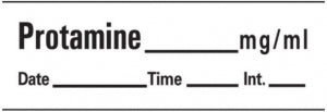 PDC Healthcare Anesthesia Tape with Date - Protamine Anesthesia Label Tape, White, 1-1/2" x 1/2", 500" Roll - AN-19