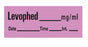 PDC Healthcare Chart Labels - Levophed Chart Label Tape, 1.5" x 0.5", Violet, 500" Roll - AN-62