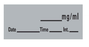 PDC Healthcare HydrALAzine Labels - Nitroglycerine Tape, 1-1/2" x 1/2", 500", White - ANS-16