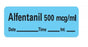 PDC Healthcare Chart Labels - Alfentanil Chart Label, Blue - LAN-106