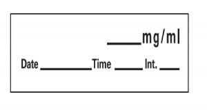 PDC Healthcare Chart Labels - Neostigmine Chart Label, 1-1/2" x 1/2", White - LANS-15D1