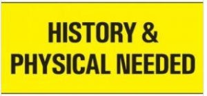 PDC Binder / Chart Removable Tape - Chart Tape, 2.25" x 1", Yellow - N-10