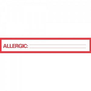 Brady Worldwide Allergy Labels - Allergic Stock Chart Label Tape - N-12