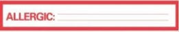 Brady Worldwide Allergy Labels - Allergic Stock Chart Label Tape - N-12