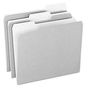 Esselte Pendaflex Colored One-Third Cut File Folders - Gray 1/3 Cut To ...