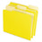 Esselte Pendaflex Colored One-Third Cut File Folders - Yellow 1/3 Cut Top Tab Letter-Sized 11 pt. File Folders - 15213YEL