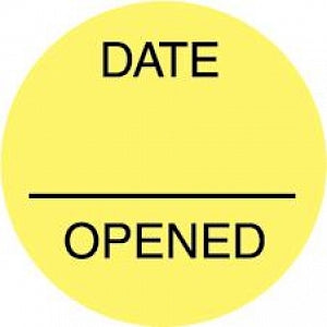 Centurion Centurion Pharmacy Auxiliary Labels - Fluorescent Chartreuse Date Opened Circle Label - PHL324