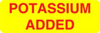 Centurion Centurion Pharmacy Auxiliary Labels - Yellow Potassium Added Label - PHL872