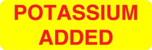 Centurion Centurion Pharmacy Auxiliary Labels - Yellow Potassium Added Label - PHL872