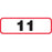 Label Paper Permanent 11 1 1/4" X 3/8" White With Red 1000 Per Roll