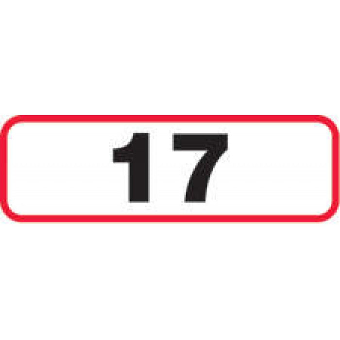 Label Paper Permanent 17 1 1/4" X 3/8" White With Red 1000 Per Roll