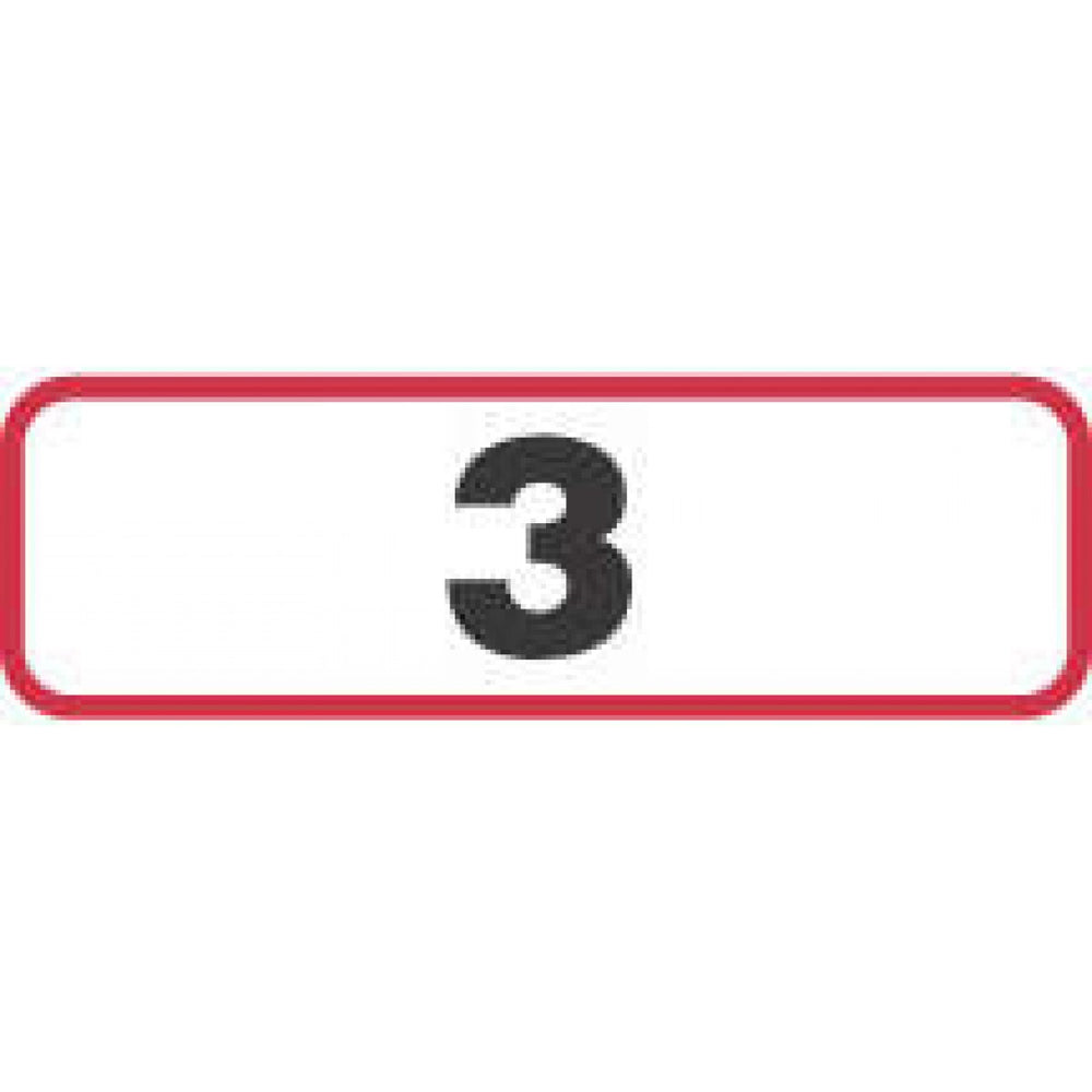Label Paper Permanent 3 1 1/4" X 3/8" White With Red 1000 Per Roll