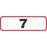 Label Paper Permanent 7 1 1/4" X 3/8" White With Red 1000 Per Roll