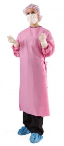 Medline Nonreinforced Pink Surgical Gowns - Nonreinforced Gown, Pink, Size 2XL - PINK2003S