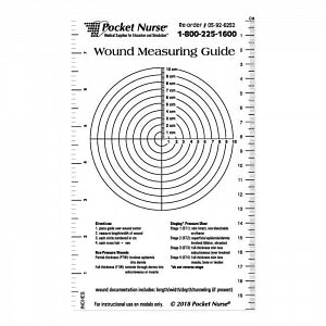 Pocket Nurse Wound Measuring Guide - Wound Measuring Guide, for Instructional Use Only - 05-92-6252