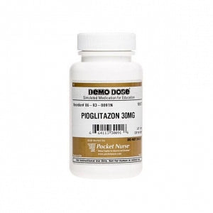 Pocket Nurse Demo Dose Pioglitazon - Demo Dose Pioglitazone Simulated Medication, for Instructional Use Only, Not for Human or Animal Use - 06-93-0091