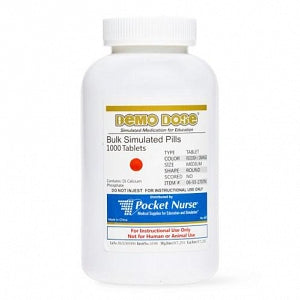 Pocketnurse Demo Dose Tablet Reddish Orange Med Round Pills - Round Capsule, Reddish / Orange, Medium Demonstration Dose, for Instructional Use Only, Not for Human or Animal Use - 06-93-1707