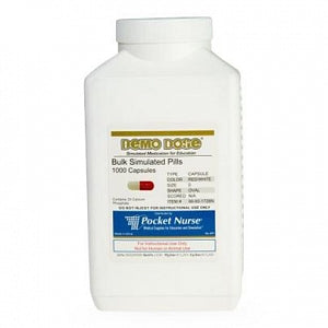 Pocket Nurse Demo Dose Red / White Medium Oval Capsules - Demo Dose Red / White Medium Oval Capsules, for Instructional Use Only, Not for Human or Animal Use - 06-93-1726