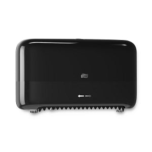 Essity Professional Hygiene Tork Elevation Coreless High Capacity Bath Tissue Dispensers - Tork 473208 Coreless Elevation High-Capacity Bath Tissue Dispenser, Black, 8.228" H x 14.173" W x 5.078" D, for Tork 472886 - 473208