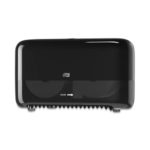 Essity Professional Hygiene Tork Elevation Coreless High Capacity Bath Tissue Dispensers - Tork 473208 Coreless Elevation High-Capacity Bath Tissue Dispenser, Black, 8.228" H x 14.173" W x 5.078" D, for Tork 472886 - 473208