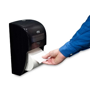 Essity Tork Elevation High Capacity Bath Tissue Dispensers - Tork Elevation 555628 High-Capacity Bath Tissue Dispenser, Plastic, Black, 14.2" H x 6.3" W x 6.46", for Tork 110292A or 110291A - 555628