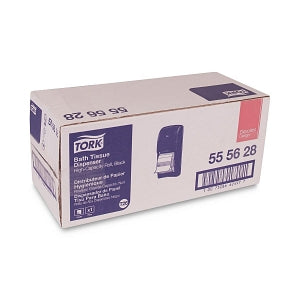 Essity Tork Elevation High Capacity Bath Tissue Dispensers - Tork Elevation 555628 High-Capacity Bath Tissue Dispenser, Plastic, Black, 14.2" H x 6.3" W x 6.46", for Tork 110292A or 110291A - 555628