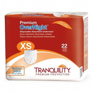 Principle Business Enterprises Tranquility Premium Overnight Disposable Underwear - Tranquility Underwear, Disposable, Absorbent, Overnight, Size XS - 2113