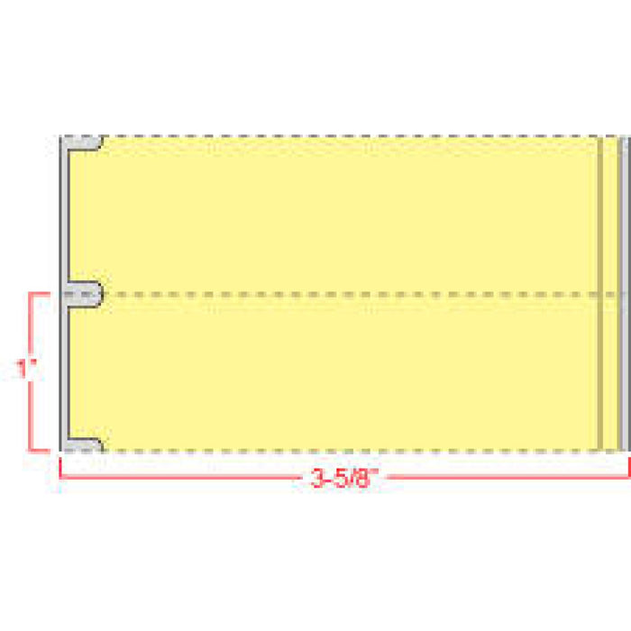 Label Cerner Direct Thermal Piggyback Paper Permanent 3" Core 3 1"/2" X 1 Yellow 4000 Per Roll, 8 Rolls Per Case