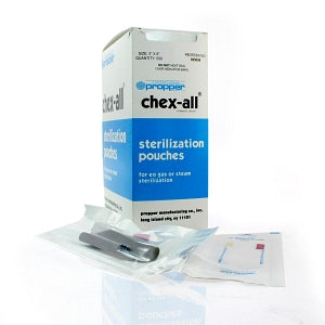 Propper MFG Heat-Sealable Chex-All Pouches - Chex-All Heat-Seal Sterilization Pouch, 8" x 16" - 02501400