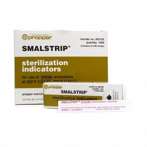 Propper Strate-Line Steam Sterilization Strips - Strate-Line Steam Sterilization Indicator Strip, 4" - 26510200