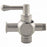 Cadence Science 1-Way Bore Stopcock - One-Way Stopcock, Stainless Steel, 3 mm Bore, Animal Use Only - 6043SSIND