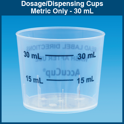 EPS Inc. Dosage and Dispensing Cups - Dispensing / Dosage Cups, Metric Only, 30 mL - PC116