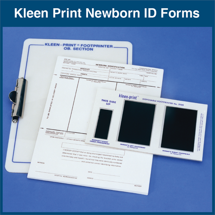 Eps Inc EPS Kleen-Print Newborn ID Forms - Kleen-Print ID Form, Newborn - KP2010