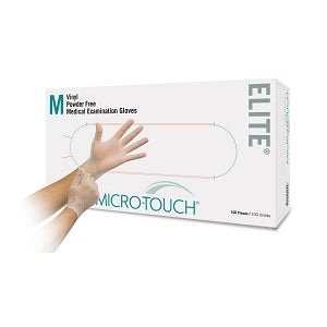 Ansell Microtouch Vinyl Powder-Free Exam Gloves - Micro-Touch Powder-Free Vinyl Exam Gloves, Size M - 3092