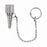 Precision Medical Oxygen Hex Nut Tubing Nipple - Oxygen Hex Nut Tubing Nipple Assembly with 5" Chain - 0159C