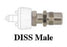 Precision Medical Flowmeter Accessories / Parts - Ohmeda DISS Male Oxygen Fitting - 2105