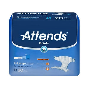 Attends Healthcare Products Attends DermaDry Advance Briefs - Attends DermaDry Heavy Absorbency Brief, Size XL, 58" to 63" Waist, 20/Pack - DDA40