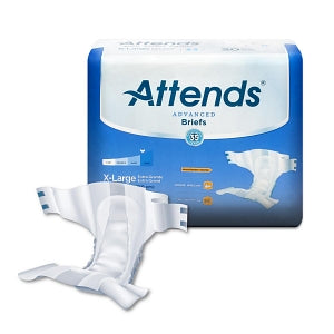 Attends Healthcare Products Attends DermaDry Complete Briefs - Attends DermaDry Fitted Super Absorbency Brief, Size XL, 58" to 63" Waist, 24/Pack - DDC40
