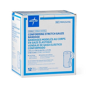 Medline Sterile Conforming Stretch Gauze Bandages - Sterile Conforming Gauze Bandage, 2" x 4.1 yd. - PRM254196