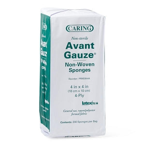 Medline Nonsterile Nonwoven Gauze Sponges - Nonwoven Nonsterile 4-Ply Gauze Sponges, 4" x 4" - PRM25444