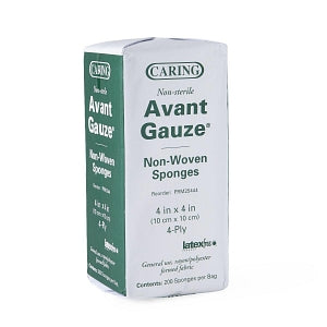 Medline Nonsterile Nonwoven Gauze Sponges - Nonwoven Nonsterile 4-Ply Gauze Sponges, 4" x 4" - PRM25444